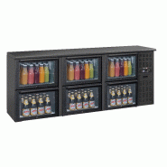 Arrière bar 3 x 2 tiroirs vitrés - CAB32TV | Casselin