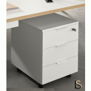 Caisson mobile 3 tiroirs Pigreco - MARTEX. - 3 tiroirs, Noyer Canaletto