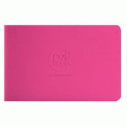 Clairefontaine Lot de 10 Bloc piqué Crok'Book de 24 feuilles de papier croquis blanc, 90 g/m², 17x11 paysage, couverture coloris fuchsia - 332968060