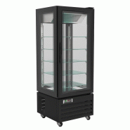CombiSteel Vitrine Réfrigérée Pâtisserie 1950 mm – 4 Faces Vitrées – 5 Étagères – +2/+8°C – Led - noir 7450.0845