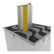 Conteneur de déchets enterrés  en plastique plus léger - EVOS