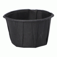 Coupelles pour sauce à salade, papier 50 ml Ø 5,8 x 3,5 cm noir (5000 unités) PAPSTAR - noir papier 37075