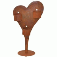 Décoshop26 - Jardinières porte-fleurs "coeur" avec trois supports de suspension en métal rouillé DEC05102 - 3000528069609 Décoshop26 - Jardinières porte-fleurs "coeur" avec trois supports de suspension en métal rouillé DEC05102 - 3000528069609