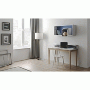 Etagere bibliotheque murale blanche design panorama