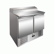 Gastro-Inox Saladette avec 2 portes 2 étagères et 5X GN1/6 inox 900x700x860mm - 7445908513550