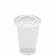 Gobelet Smoothie  35cl NOVACUP VALUE PACK + Couvercle Plat Inclus Shaker Milkshake Recyclé Transparent  Snacking - Lot de 4000 unités - transparent