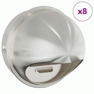 Grilles d'aération 8 pcs Argent 200 mm - 8721359365801