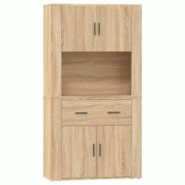 Helloshop26 - Buffet bahut commode armoire meuble de rangement organisateur cuisine salle de séjour salon haut sonoma bois 02_0034216 - 3000211645066 Helloshop26 - Buffet bahut commode armoire meuble de rangement organisateur cuisine salle de séjour salon haut sonoma bois 02_0034216 - 3000211645066