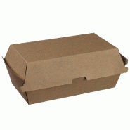 Lunch Box modèle S Premium carton naturel 15,5x12,5x7,6cm - par 200