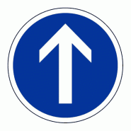 Panneau B21b - Direction obligatoire