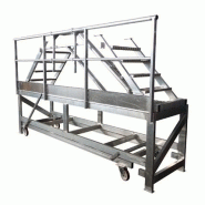 Plateforme roulante aluminium roulettes et escaliers relevables