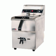 Romux® Friteuse À Gaz Naturel Professionnelle 18 Litres Simple de Table | Friteuse en Acier Inoxydable avec Robinet de Vidange 12000 W - 8435811804226