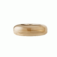 Suspension en verre soufflé ambré miroir, diamètre 33 cm, douille E27, design moderne et élégant pour la décoration intérieure - Perenz - beige