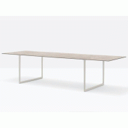 Table de réunion extérieure rectangulaire Toa - Pedrali - aluminium et stratifié solide