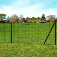 Vidaxl clôture euro acier 25 x 1 m vert 142388