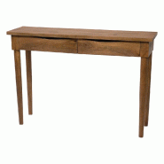 Bureau double Gino -  Marron Rectangle Bois Amadeus 35x120 cm - marron Bois massif 3520071980430