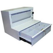 Caisse escamotable tout acier - Anti hold-up - Modèle mécanique et électrique