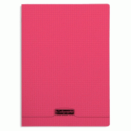 Calligraphe Lot de 10 Cahier Ligne 8000 24x32, 48p./24 feuilles 90 g/m² piquées, couv. PP rouge, quadrillé 5x5 - 3210330184739