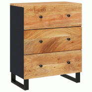 Helloshop26 - Buffet bahut commode armoire meuble de rangement organisateur cuisine salle de séjour salon 60 x 33 x 75 cm bois 02_0029610 - Bois mass