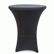 Housse ronde noire pour mange debout 80x110cm