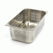 Maxima Récipient gastronorm - 1/1 GN - profondeur 20 cm - acier inoxydable - perforé – 53 × 32.5 × 20 cm - AKS-09367605