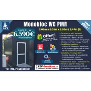 Monobloc wc pmr raccordable 205cm x 205cm x 247cm