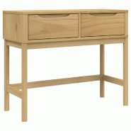 Table console FLORO marron cire 89,5x36,5x73 cm pin massif Modèle Jardin Pi Plus - 374020