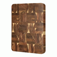 XinZuo - Planche à découper en bois d’acacia 41x31x4,2 cm avec pieds antidérapants et poignées - multicolore Bois manufacturé XHCB-XSMLP-07
