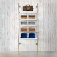 Élément de départ Queen Vogue nickel brossé 5 tablettes blanc L90xH240cm