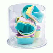 Bac de présentation PMMA rond - Ø11xH10cm - Transparent - Épaisseur 3mm