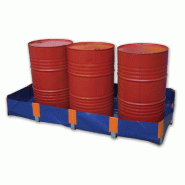 Bac de rétention souple - stockage permanent ou temporaire de fûts ou bidons - maintenu par 22 équerres en aluminium - résistant aux hydrocarbures et produits chimiques - montage/démontage rapide - dimensions variables - Noir/Orange, Bleu/Orange Bac de rétention souple - stockage permanent ou temporaire de fûts ou bidons - maintenu par 22 équerres en aluminium - résistant aux hydrocarbures et produits chimiques - montage/démontage rapide - dimensions variables - Noir/Orange, Bleu/Orange