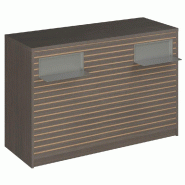 Comptoir Vertigo H T03 dble nat. L150cm - 3 tab.Coulis. 6tab.Amovib noyer foncé