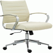 Décoshop26 - Chaise de bureau sur roulettes design ergonomique en tissu crème et métal chromé 10_0007080 - beige métal 3000265928658 Décoshop26 - Chaise de bureau sur roulettes design ergonomique en tissu crème et métal chromé 10_0007080 - beige métal 3000265928658