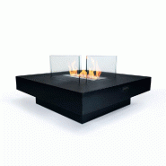 Divina Fire Cheminée au bioéthanol au sol pour intérieur et extérieur Panarea Noir 70x70x35 - noir 8055829980189