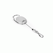 Durable Enrouleur STYLE, long. 80 cm, avec mousqueton, gris - bleu papier 146423