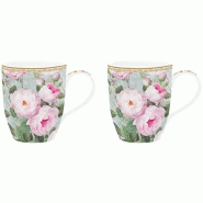 EASY LIFE Coffret 2 mugs 35 cl - Roses in Bloom - 035-1195236