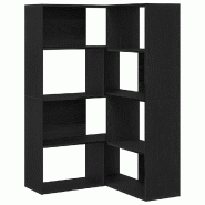 Helloshop26 - Armoire rectangulaire minimaliste 85 x 85 x 140 cm grande fonctionnalité déco moderne en bois d'ingénierie noir 02_0055938 - noir Boi