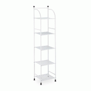 Helloshop26 - Étagère verticale polyvalente pour salle de bain cuisine salon 145 x 33 x 28 cm en métal noir 13_0011508 - vert métal 3000245805504