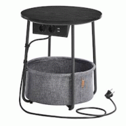 Helloshop26 - Petite table basse 45 x 50 cm ronde table d'appoint avec panier en tissu rangement pour salon chambre table de chevet 12_0006926 - 30002 Helloshop26 - Petite table basse 45 x 50 cm ronde table d'appoint avec panier en tissu rangement pour salon chambre table de chevet 12_0006926 - 30002