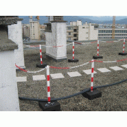 Balisages pour zones de chantier avec marqueurs jaunes/noirs et rouges/blancs