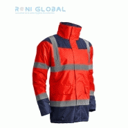 Parka de travail haute visibilité anti-pluie et anti-froid thermique - Polyester enduit polyuréthane Class 3 - KETA COVERGUARD Parka de travail haute visibilité anti-pluie et anti-froid thermique - Polyester enduit polyuréthane Class 3 - KETA COVERGUARD