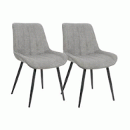 METRO PROFESSIONAL Chaise de salle à manger Castoria, acier/polyester/mousse, 54 x 59 x 84 cm, gris, 2 unités - gris polyester 4894926303309