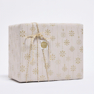 Papier cadeau kraft blanchi Snow en 0,70x50m