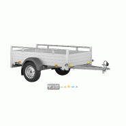 Remorque bagagère en aluminium - 1 essieu freiné - PTAC : 1000 Kg - 205 x 113 cm - Saris - FOURGON_C500XL_ALU