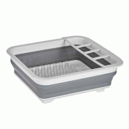 San Ignacio KINVARA - Égouttoir à vaisselle pliable en silicone 37,9x29,3x12 cm - gris silicone SANR181