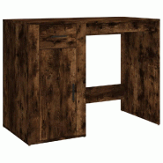 VidaXL Bureau Chêne fumé 100x49x75 cm Bois d'ingénierie Modèle Apex Loft Plus - marron 816789