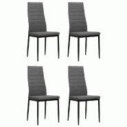 VidaXL Chaises à manger lot de 4 gris clair tissu Modèle Jorex - 246182