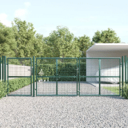 Vidaxl portal de jardin maille vert 400x175 cm acier galvanisé 154537 Vidaxl portal de jardin maille vert 400x175 cm acier galvanisé 154537