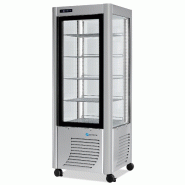 Vitrine réfrigérée positive Fixe 400L 4 faces vitrées SCAIOLA - Argent