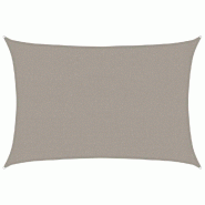 Voile d'ombrage 160 g/m² rectangulaire gris clair 2,5x4 m PEHD Modèle Terrasse Tropica - 4001981